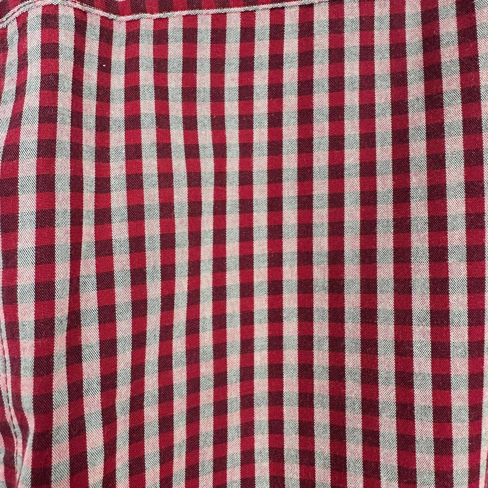 Banana Republic Shirt Mens L Burgundy Check Preppy Academia Quiet Luxury Cotton - Picture 5 of 7